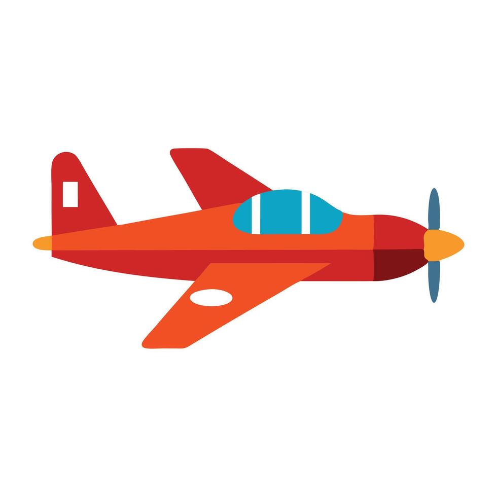 Aerobatic Plane Transport isolated flat illustration on white background vector