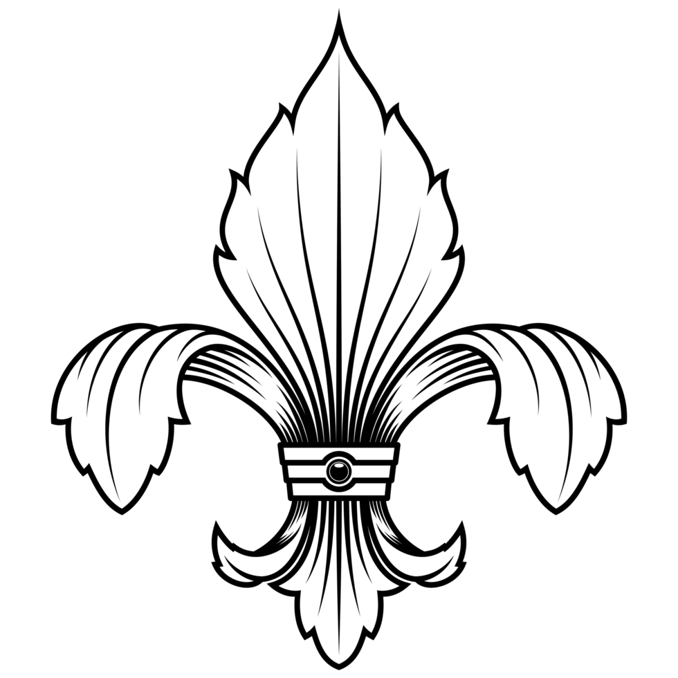 Representation of the lily flower, a symbol used in medieval heraldry png