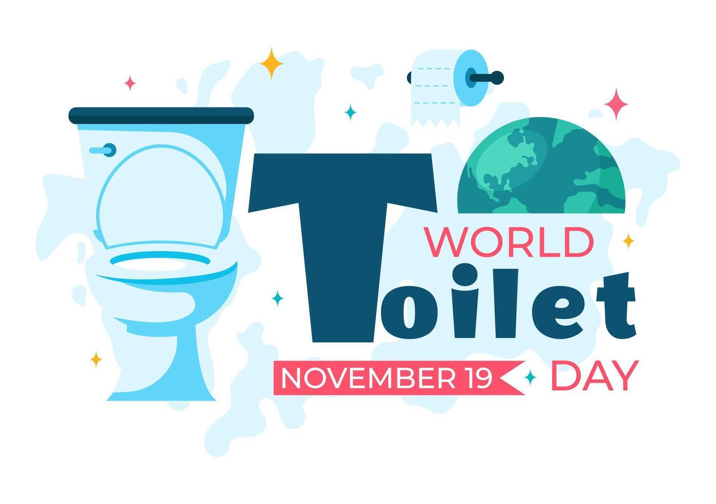 World Toilet Day on November 19 Illustration with Hygiene Essentials for Bathroom Awareness vector