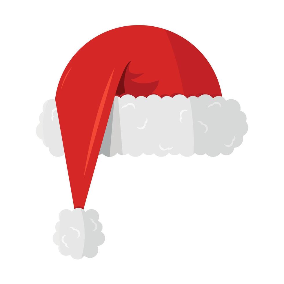 Santa Claus hat with cap. vector