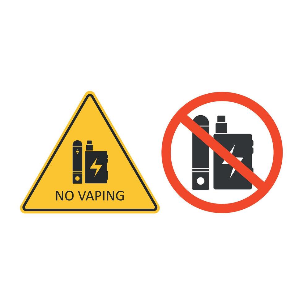 No vaping sign on white background. vector