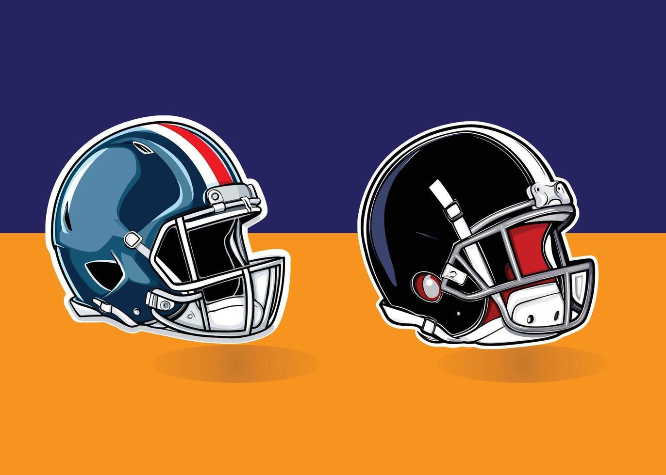 colorful illustration for american football protection helmet vector