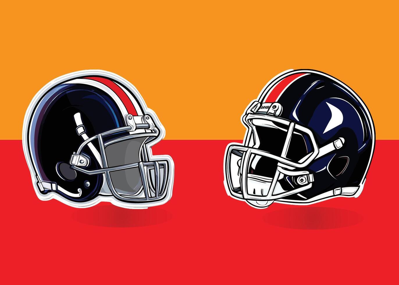 American football protection helmet illustration , Rugby Sports protection helmet illustration vector
