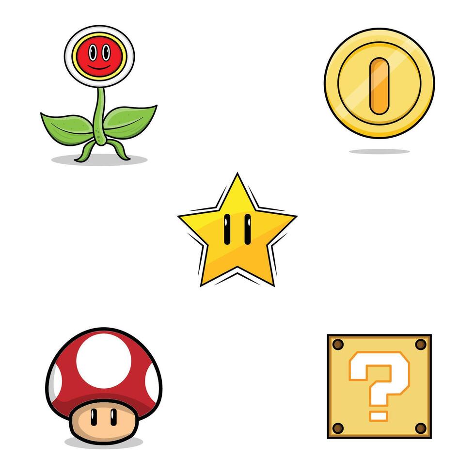 The Illustration of Retro Game Item vector