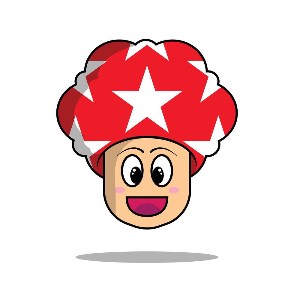 The Illustration of Curly Mushroom Star Game vector