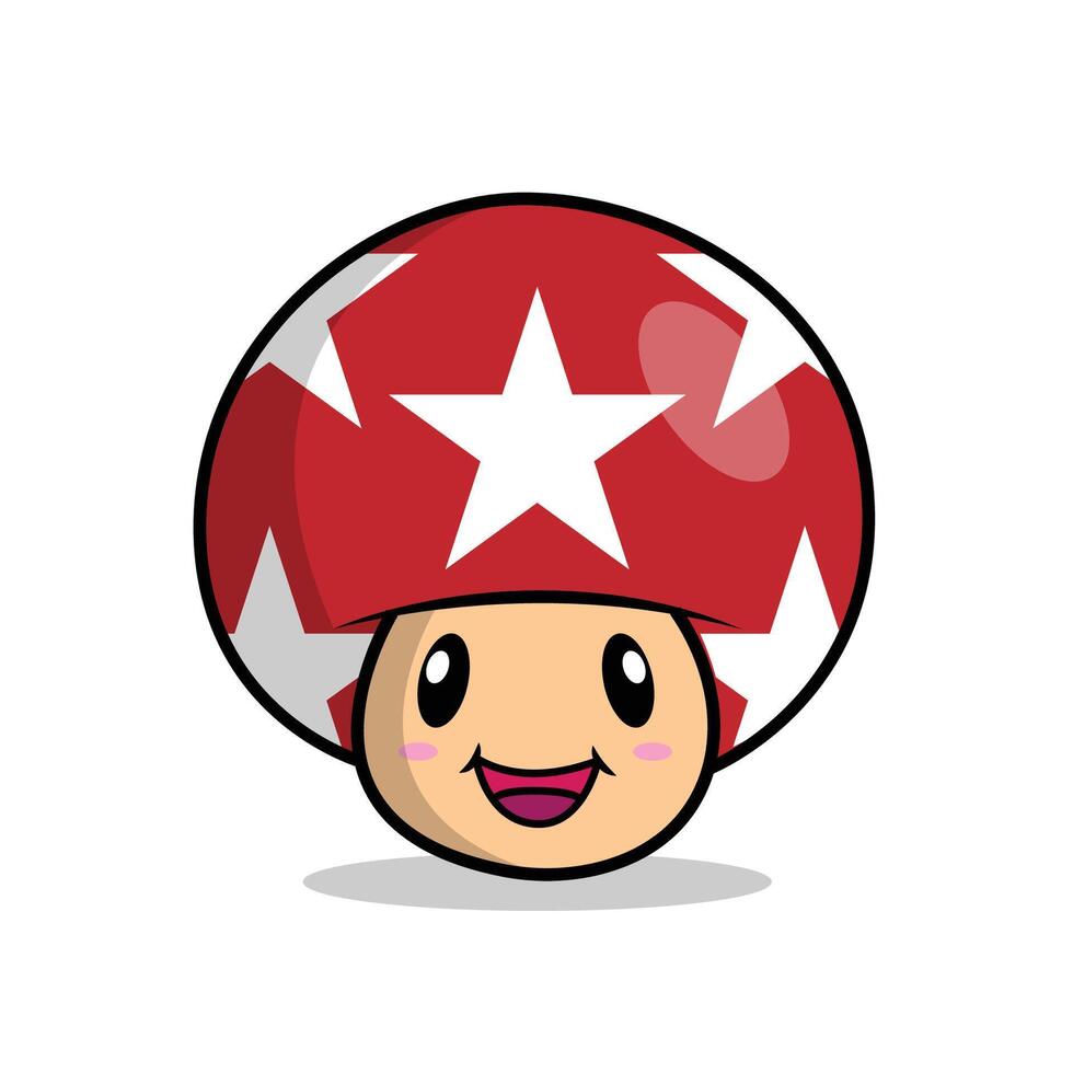 The Illustration of Mushroom Friend Power Up Star vector