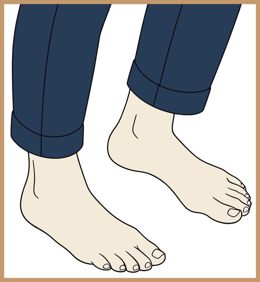 cute smart boy leg pain vector