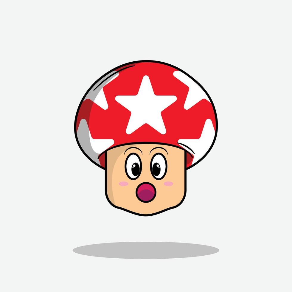 The Illustration of Mushroom Game Emoji Star vector