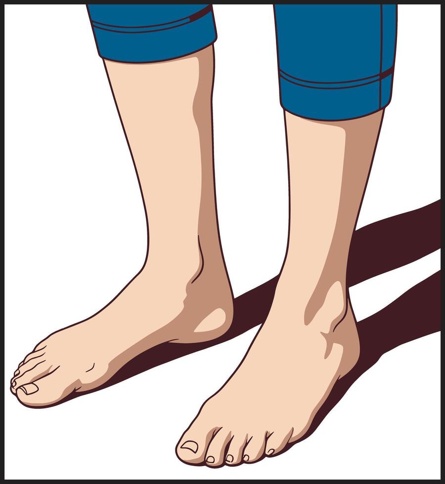 leg pain with light shadow vector