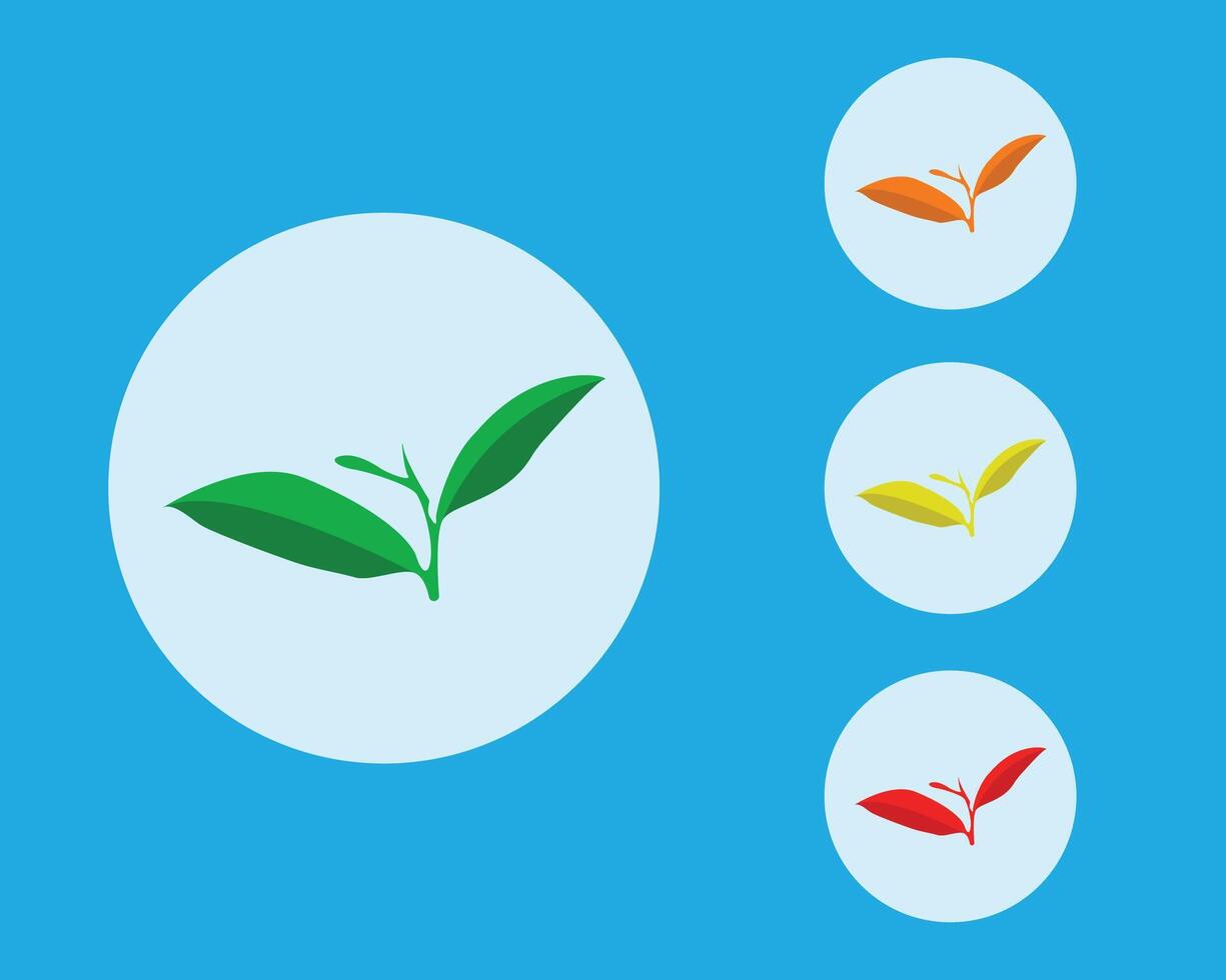 Tea leaf icon illustration vector