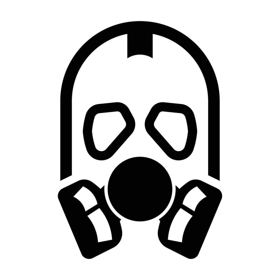 Iconic Gas Mask Symbol for Safety and Protection vector