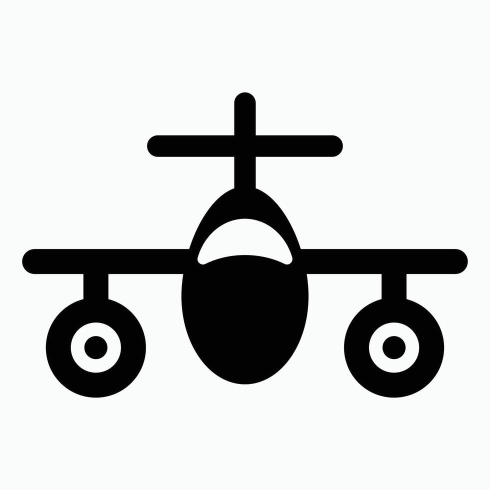 Simple Black Airplane Icon Design for Minimalist Use vector