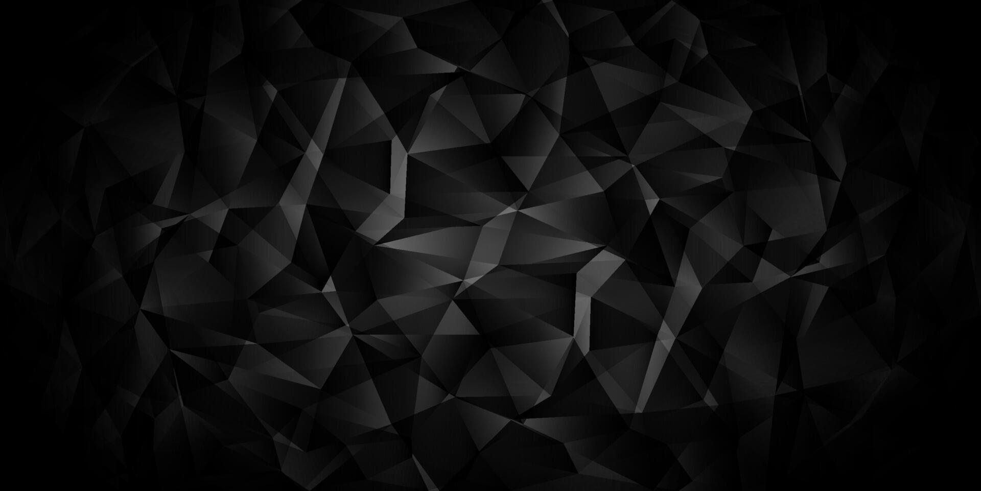 elegant 3d black polygon pattern background vector