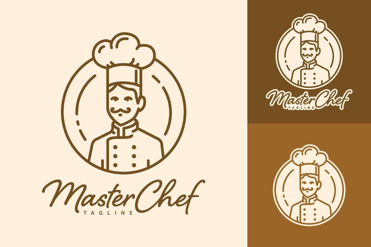 Master chef logo design template vector