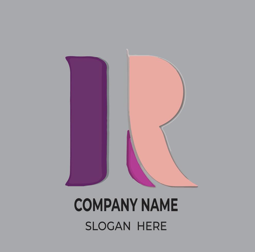 New 2d moden r logo Design vector