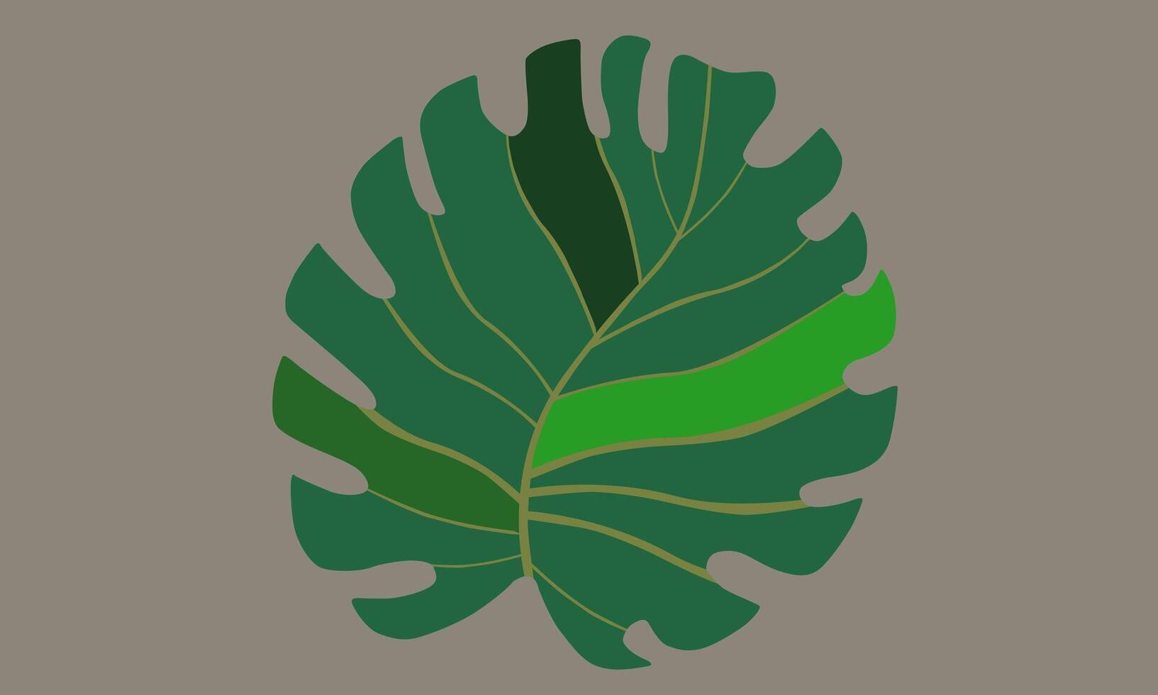 Biomorphism round leaves with oval holes vector