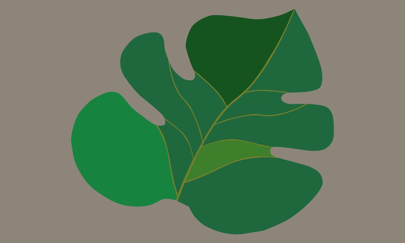 illustration leaves 4 holes vector