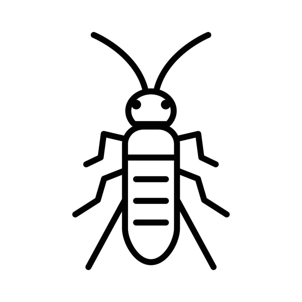 Simple Outline of an Insect for Educational Use vector