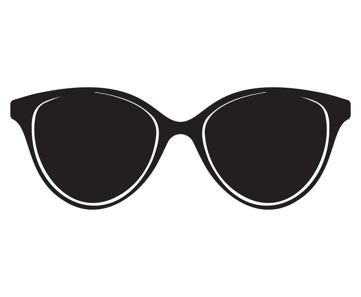 Stylish Black Sunglasses Silhouette Design vector
