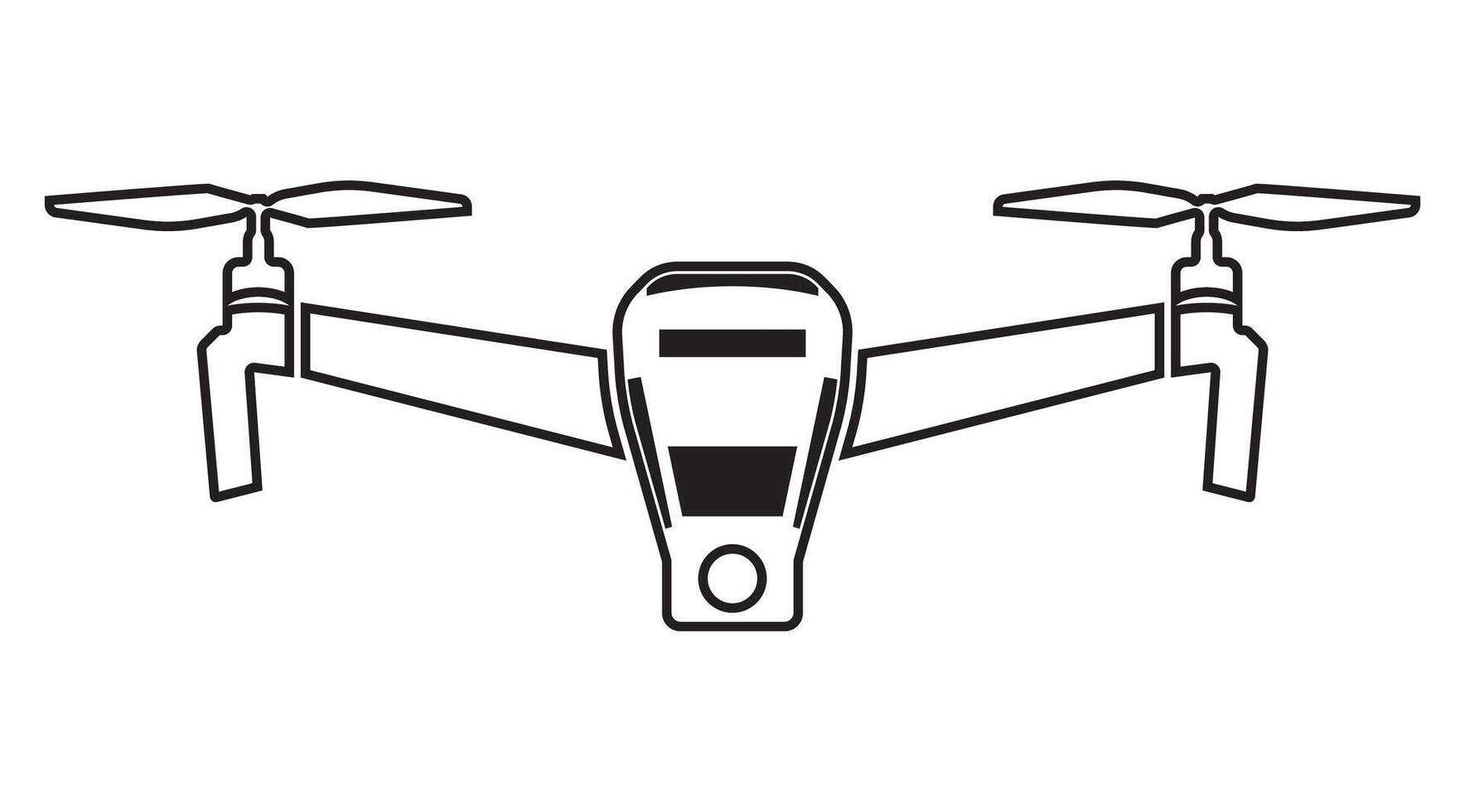 Simple Drone Outline Illustration for Use vector