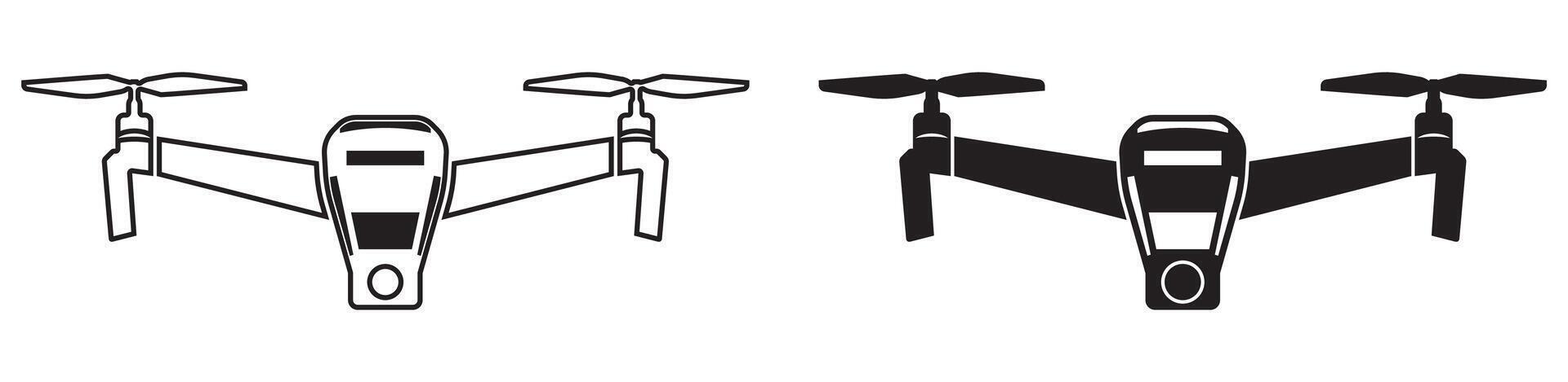 Simple Drone Illustrations on White Background vector