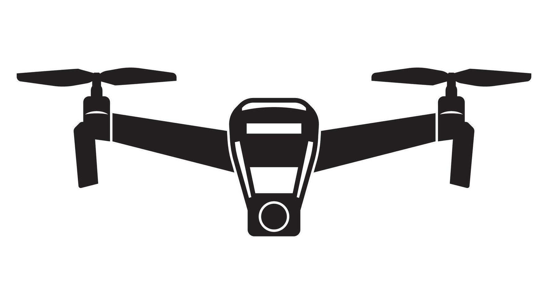 Black Silhouette of a Modern Drone Design vector