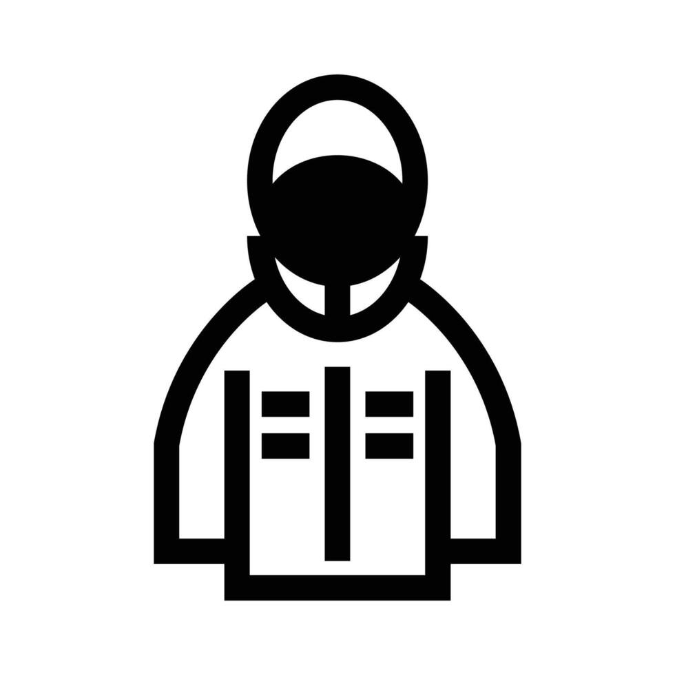 Simple Icon of Person in Protective Suit Design vector
