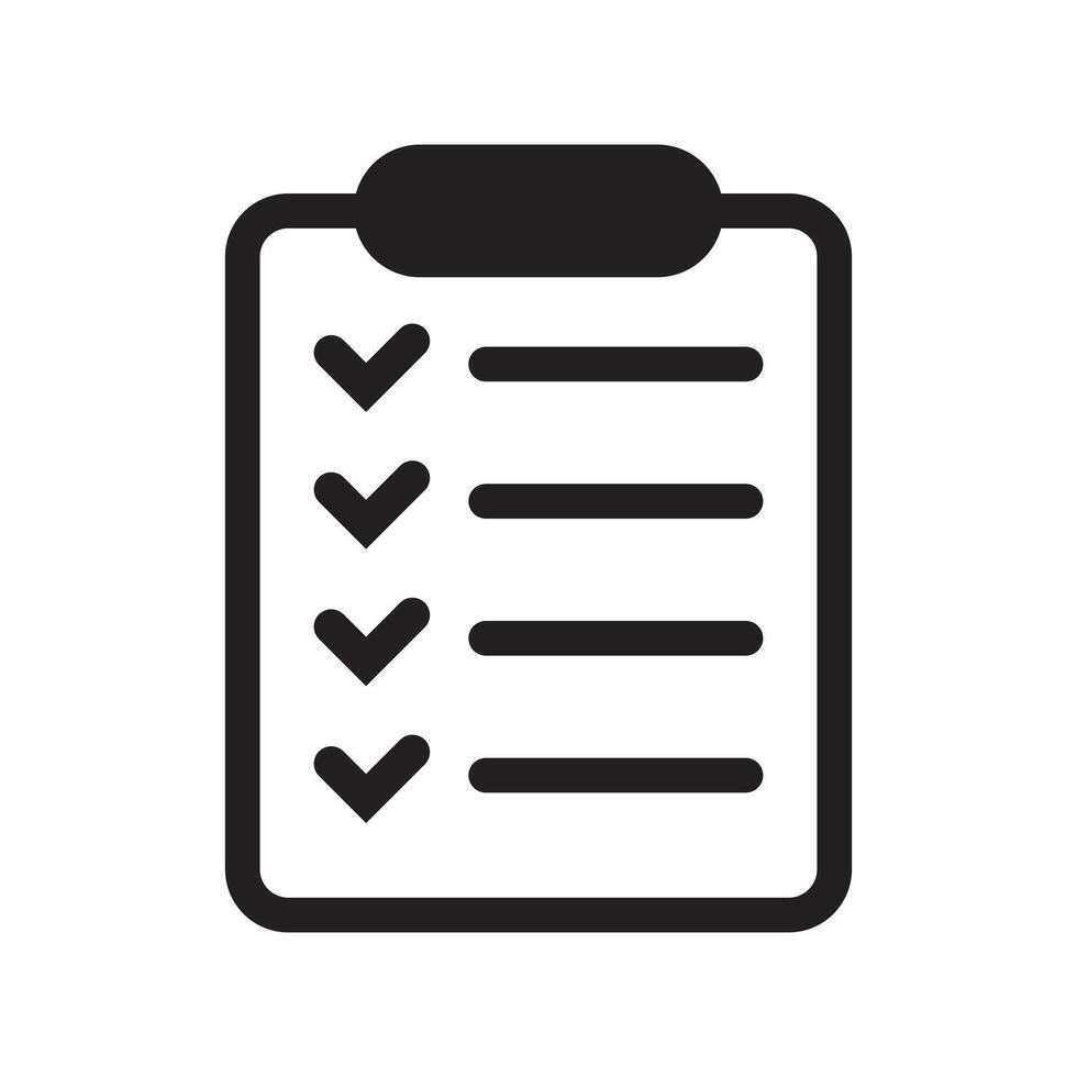 Clipboard icon. Checklist sign symbol for web site and app design. vector