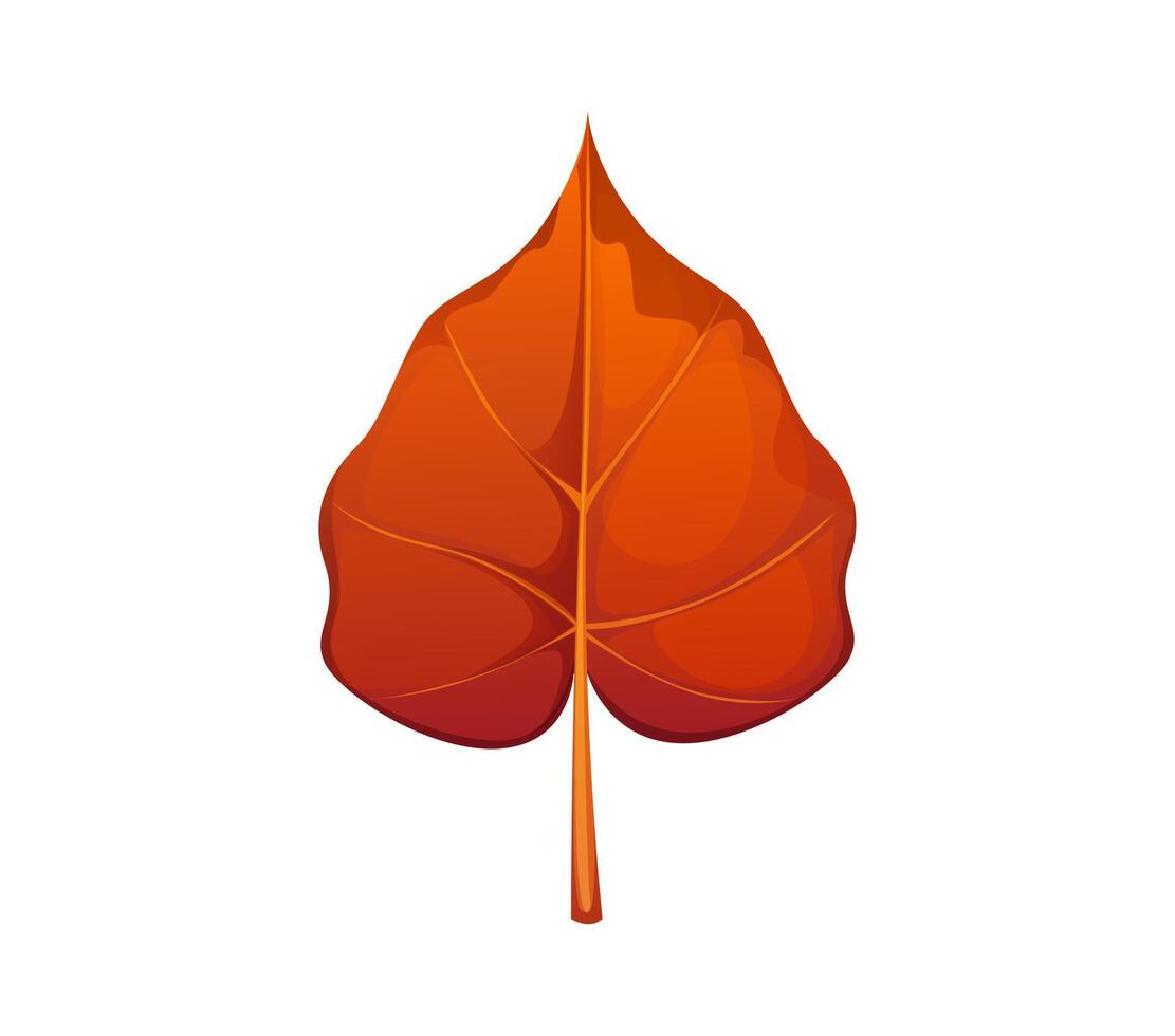 Cartoon autumn leaf, capturing the essence of fall vector