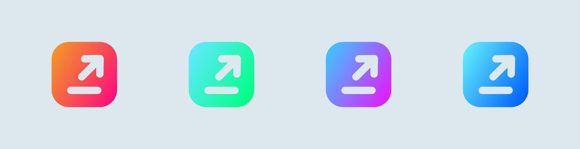 Report solid icon in gradient colors. Statistic signs illustration. vector
