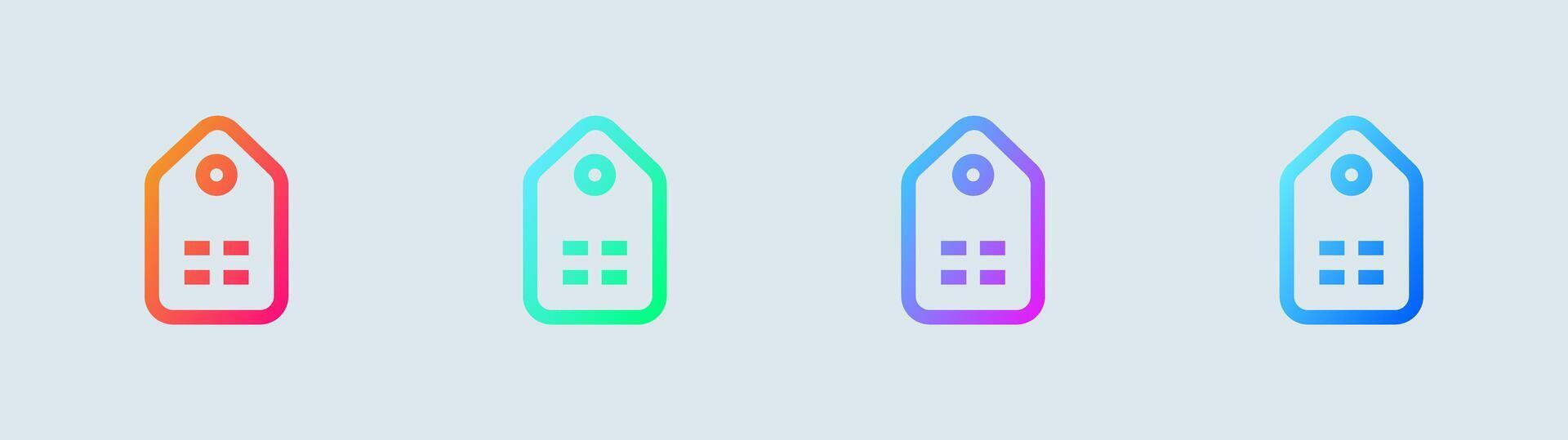 Category line icon in gradient colors. Collection signs illustration. vector