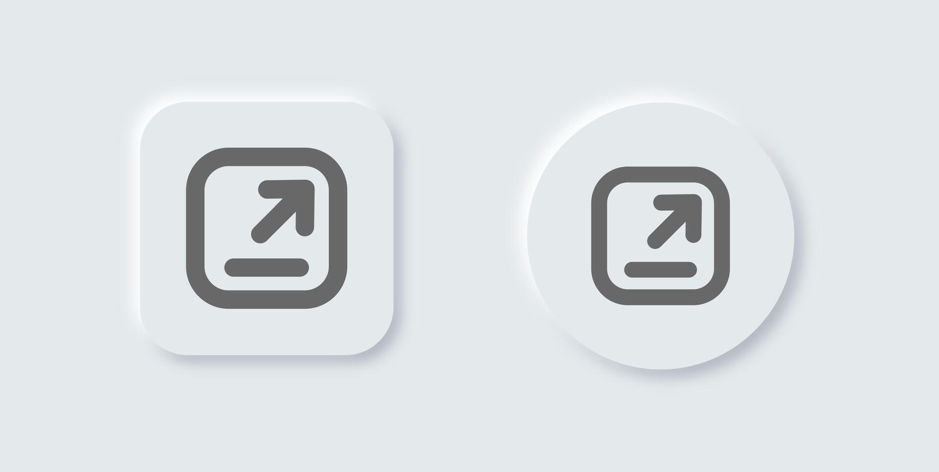 Report line icon in neomorphic design style. Statistic signs illustration. vector