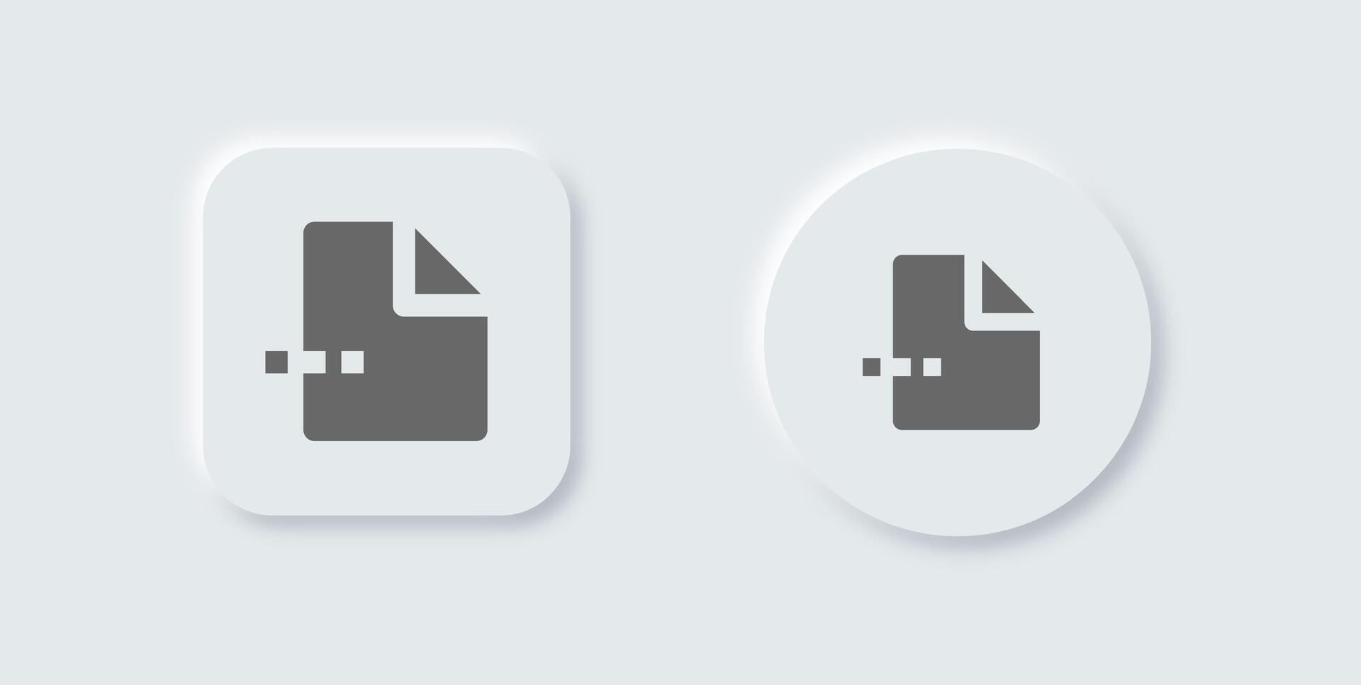 Privacy solid icon in neomorphic design style. Personal data signs illustration. vector