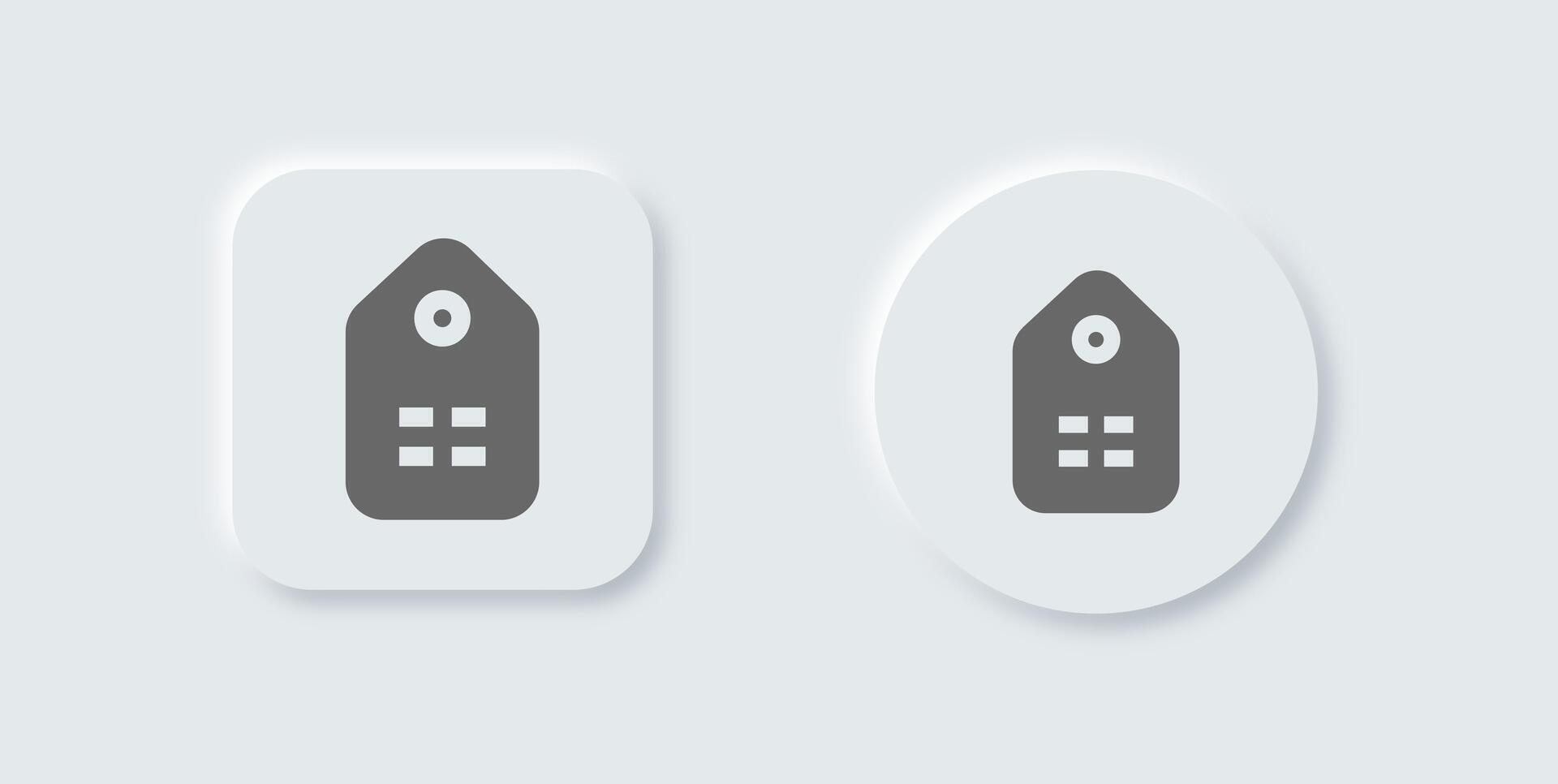 Category solid icon in neomorphic design style. Collection signs illustration. vector
