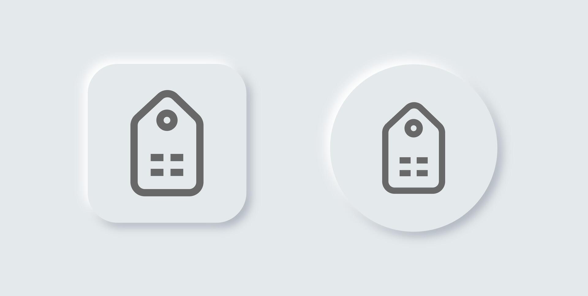 Category line icon in neomorphic design style. Collection signs illustration. vector