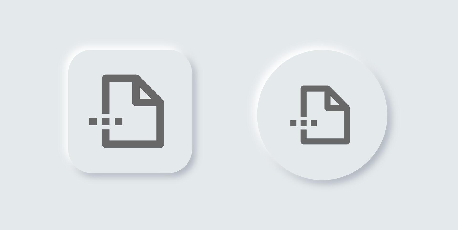 Privacy line icon in neomorphic design style. Personal data signs illustration. vector