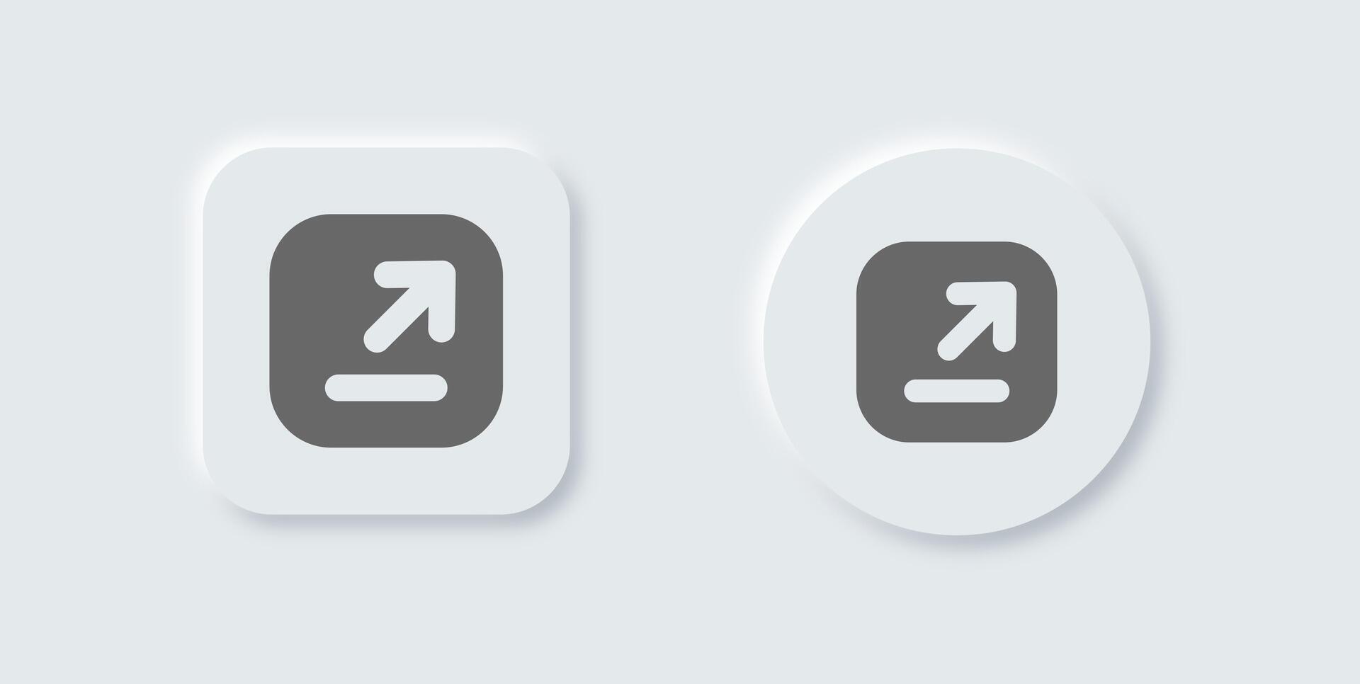 Report solid icon in neomorphic design style. Statistic signs illustration. vector