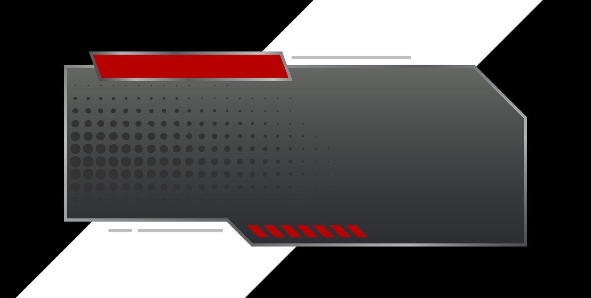 Futuristic element illustration. Colorful lower third overlay. vector