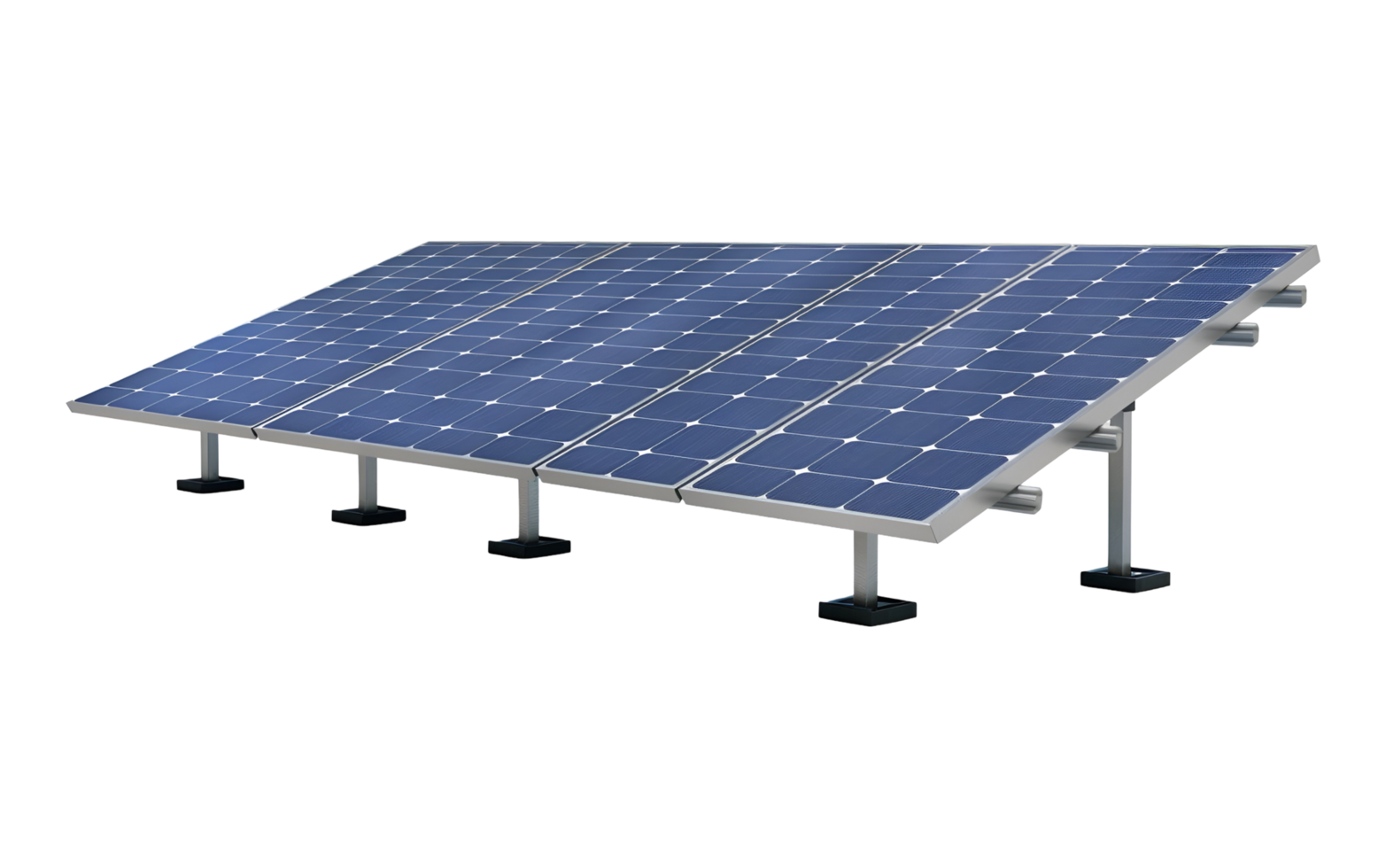 Solar panel with stand isolated on transparent background png