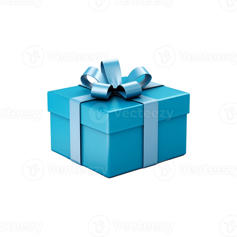 gift boxes with a blue ribbon around the bottom isolated on transparent background png