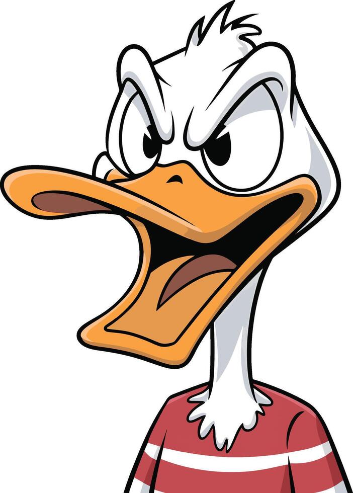 Duck head cartoon illustration. Ai generate vector