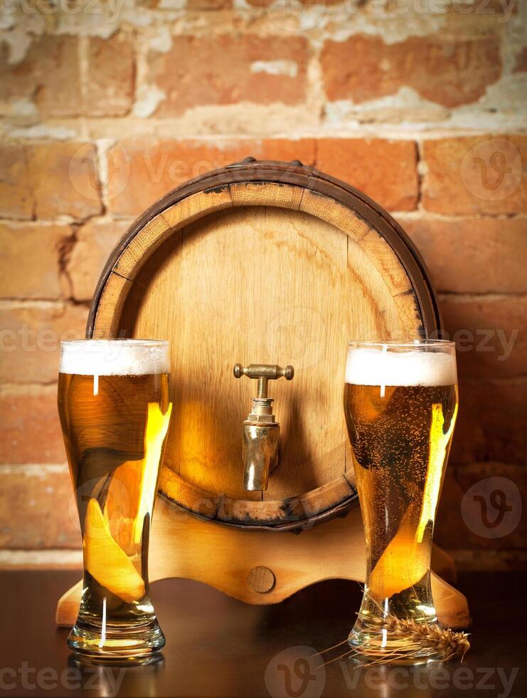 Still life with a draft beer photo