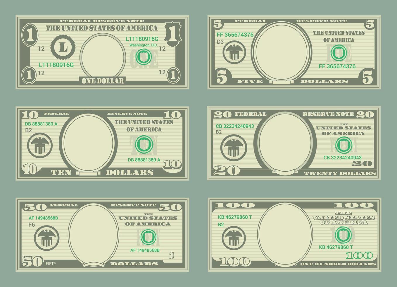 US Dollars banknote - American dollar bill cash money isolated on background vector
