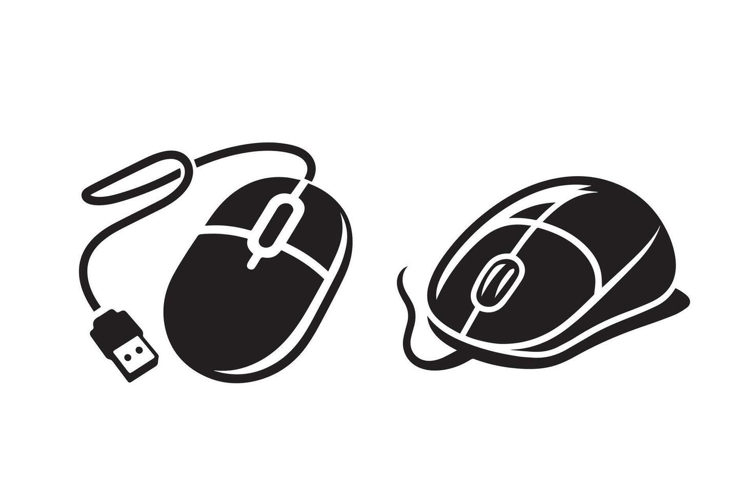 Computer Mouse Silhouette Illustration vector