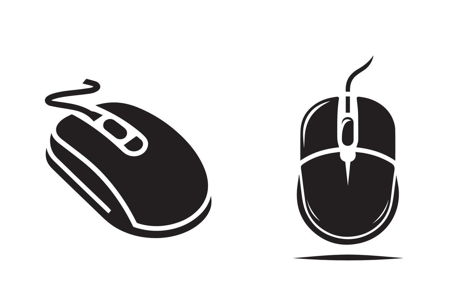 Computer Mouse Silhouette Illustration vector