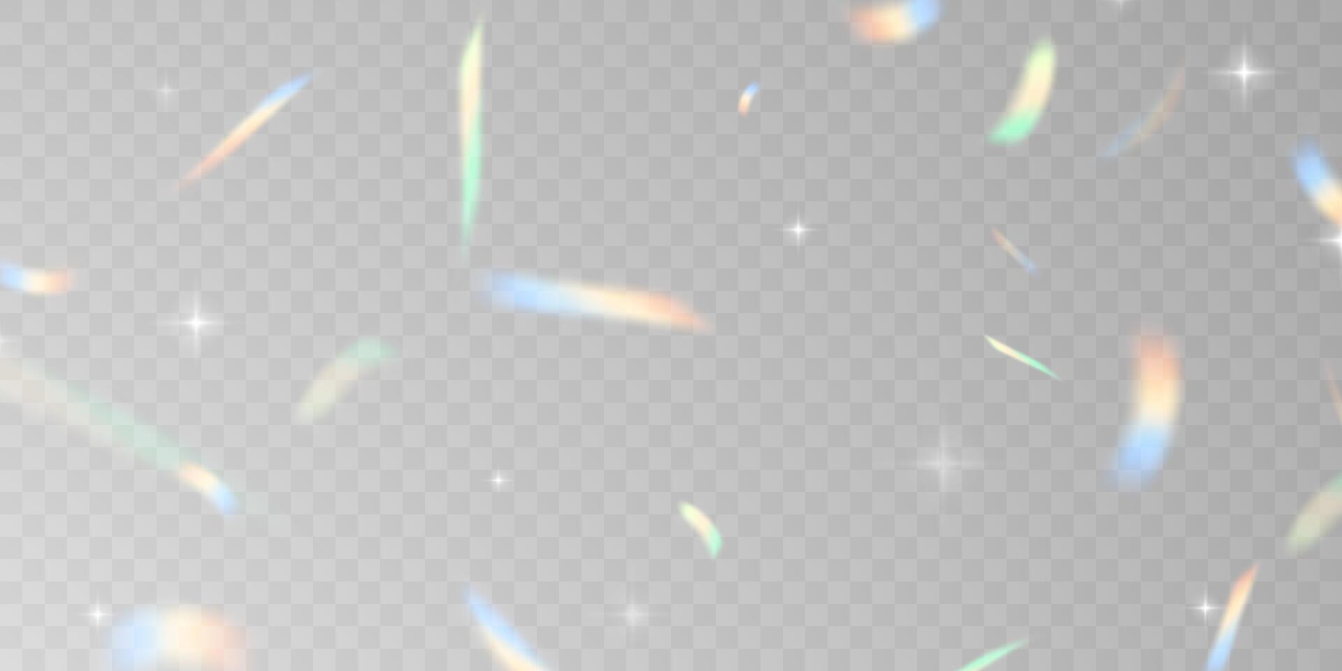 Multicolored light effect and zigzag ribbons falling from above on streamer, tinsel vector