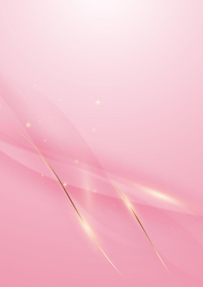 Abstract background design, modern pink and gold geometric element design. vector