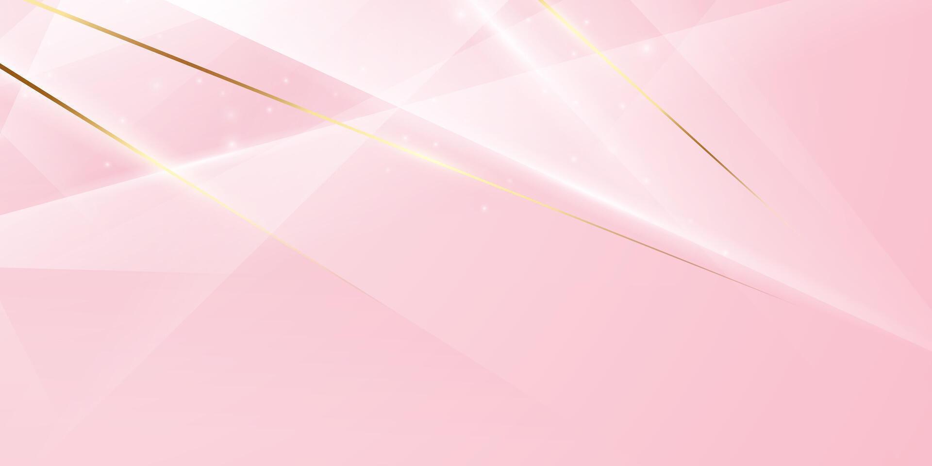 Abstract background design, modern pink and gold geometric element design. vector