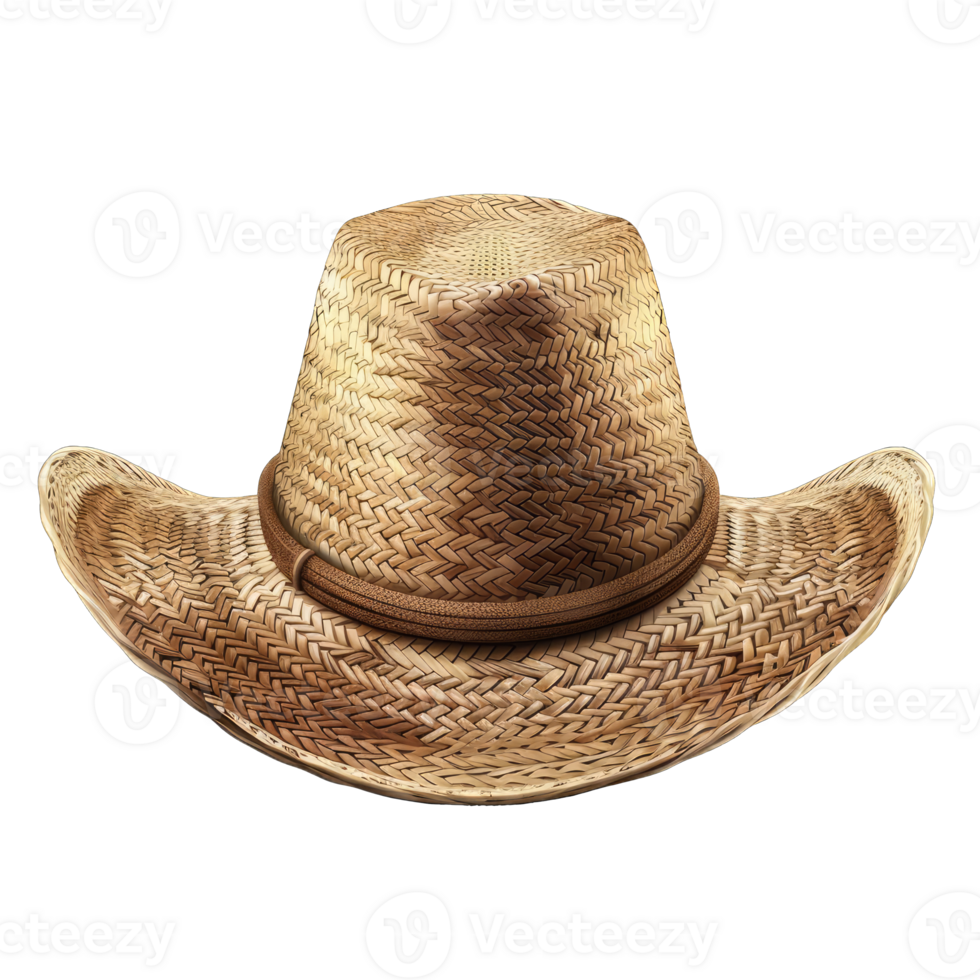 A stylish straw hat perfect for sunny days, outdoor activities, or adding a trendy touch to any outfit. png