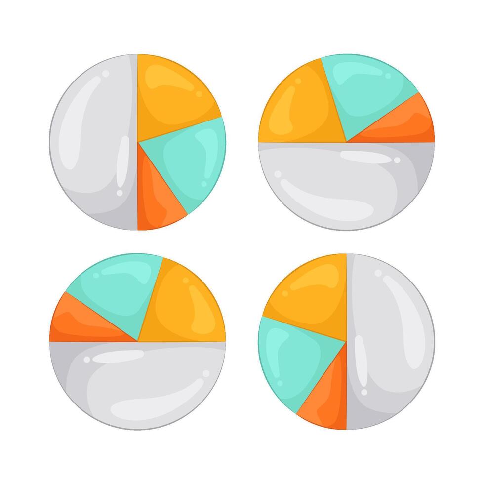 Illustration of pie chart vector